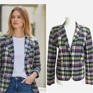 J Crew Rhodes Blazer Plaid, 2, EUC
